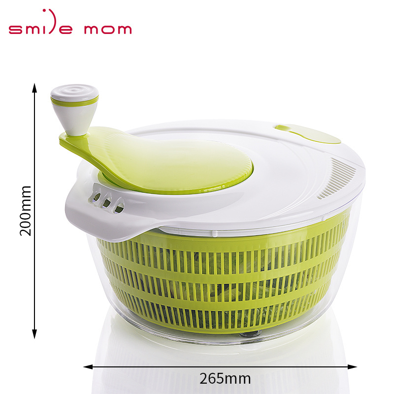 Kitchen manual vegetable washer fruits dryer water drainer salad spinner