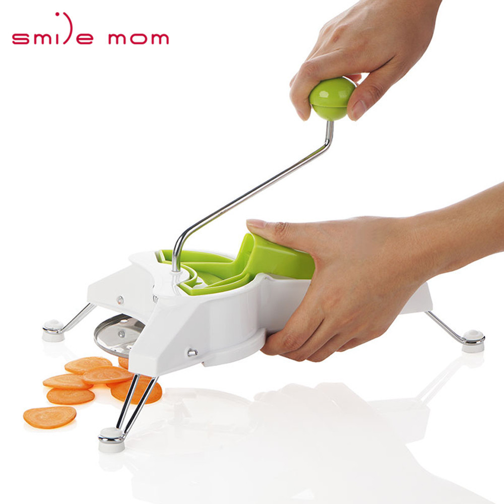 Smile mom Plastic Kitchen Potato Slicer Cheese Grater Manual Multi Rotary Grater