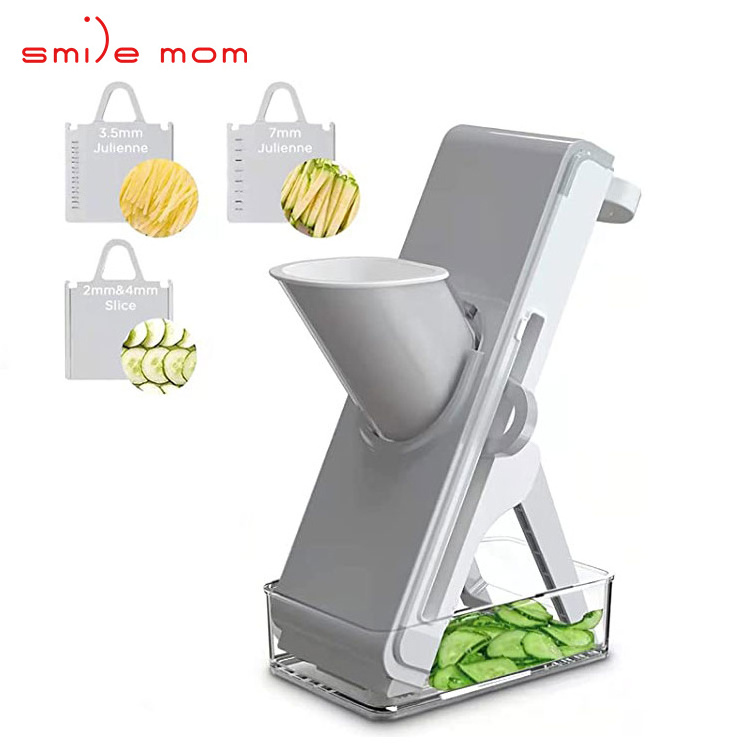 Multi function mandoline slicer vegetable slicer with storage box