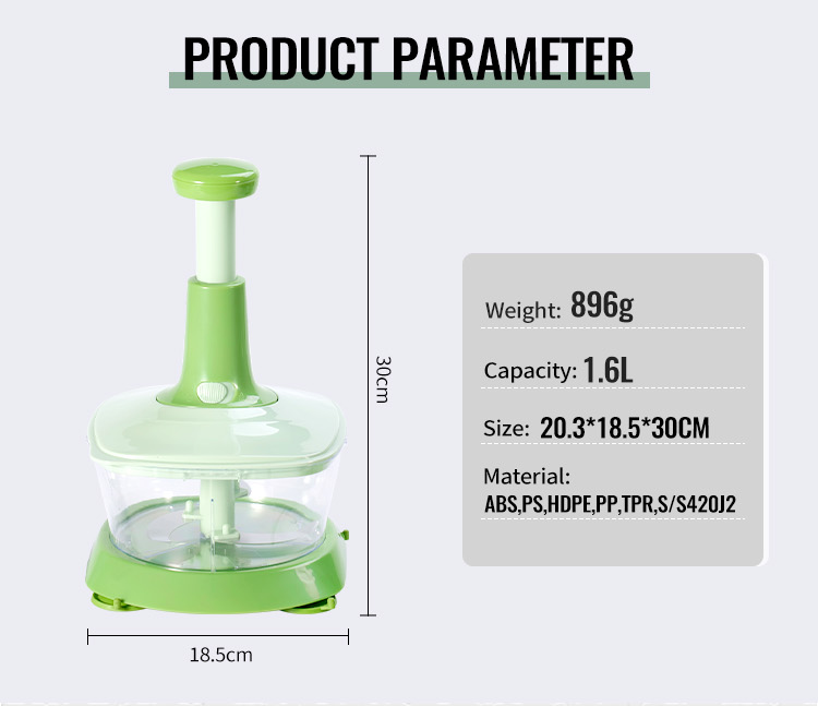 10 in 1 Multi 1.15L Food Processor - Kitchen Accessories - Vegetable Slicer Grater - Salad Spinner - Manual Food Chopper