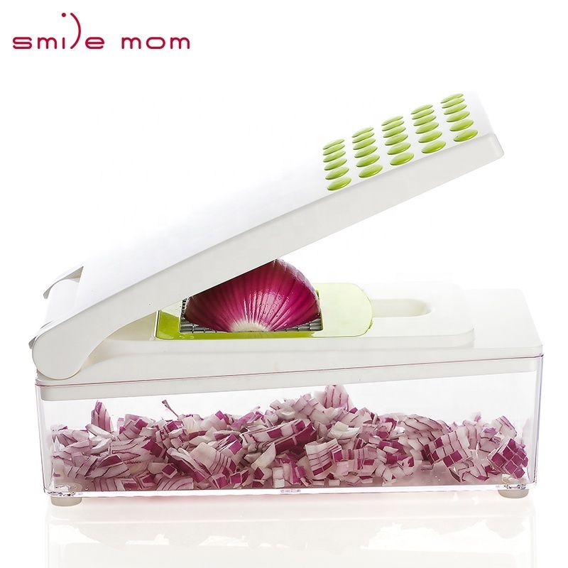 Smile mom Multi Purpose 7 in 1 Onion Food Slicer Fruit Nice Dicer Mandoline Vegetable Chopper Multifunctional Slicer