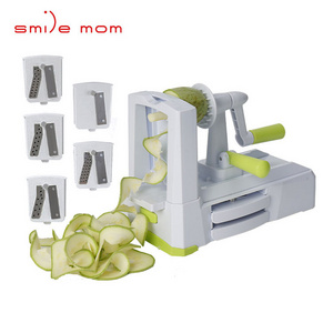 Fruit vegetable Tools 5 Blade Vegetable Spiral slicer Cutter