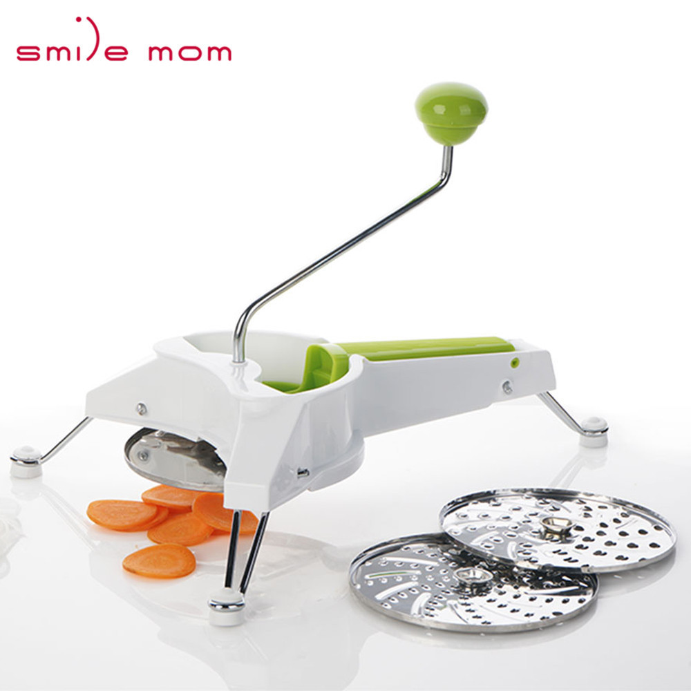 Smile mom Plastic Kitchen Potato Slicer Cheese Grater Manual Multi Rotary Grater