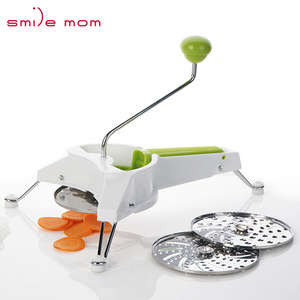 Smile mom Plastic Kitchen Potato Slicer Cheese Grater Manual Multi Rotary Grater