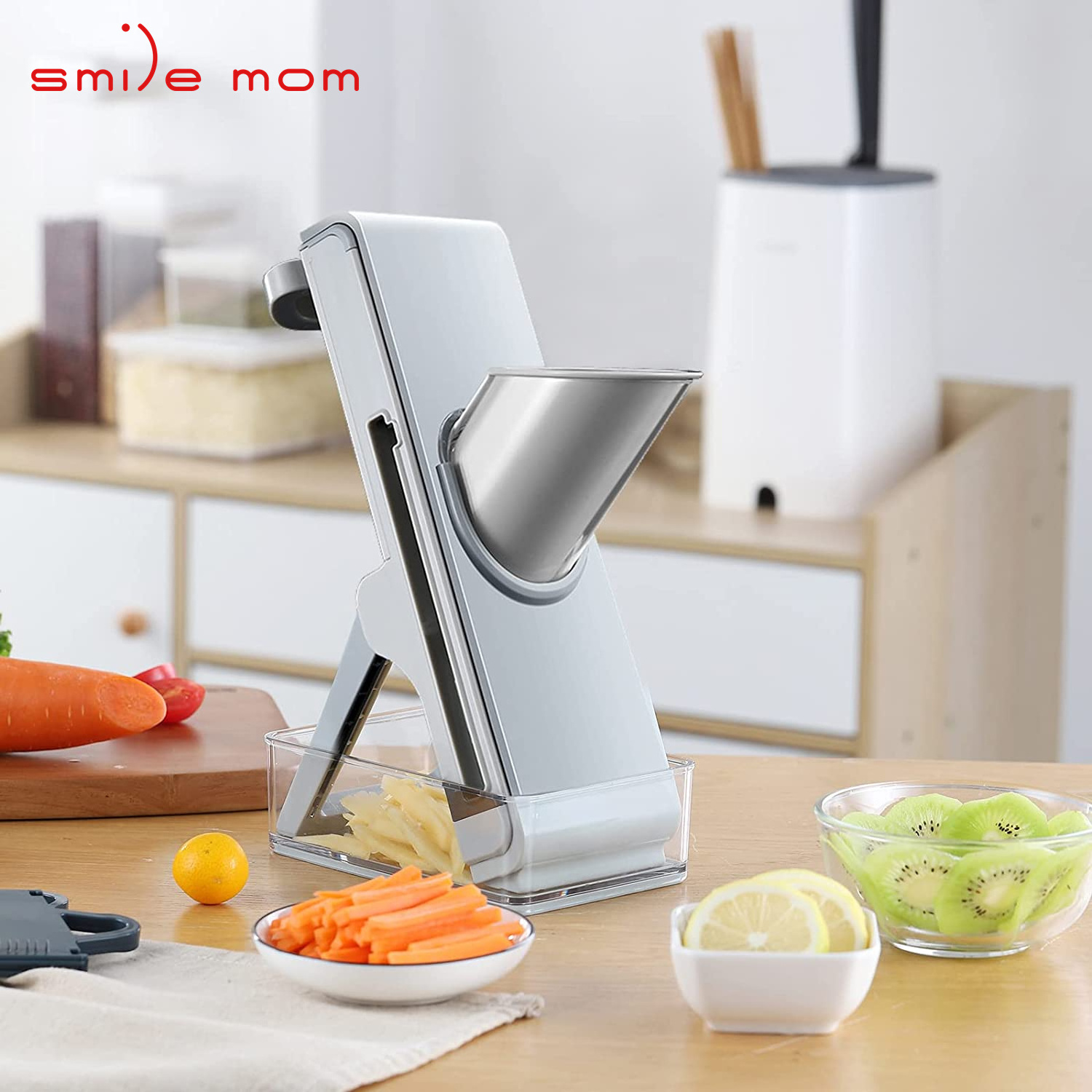 Multi function mandoline slicer vegetable slicer with storage box