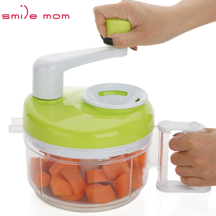 Smile mom 4 in 1 Multi Food Processor Mixing & Separator Egg - Salad Spinner - Manual Vegetable Chopper