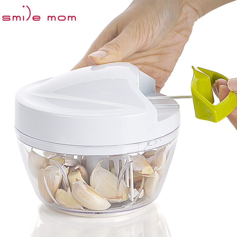 Twist Kitchen Helper Hand Pull Operated Food Processor Manual Salad Vegetable Chopper With Bowl Pulling Chopper