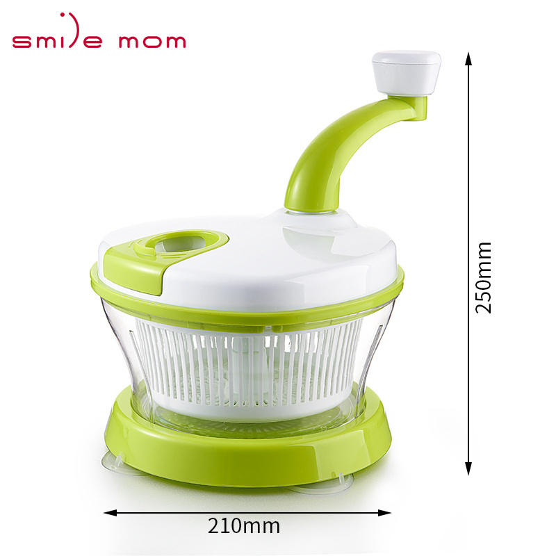 Hot Selling multifunctional food processor Drainer Salad Spinner Mixer Plastic Manual Salad Dryer