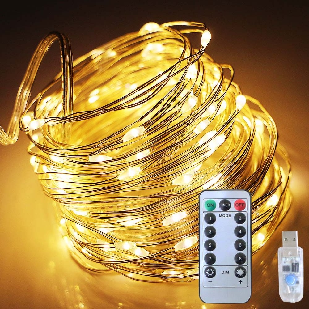 5M 10M Waterproof Remote Control USB Connect Fairy Lights Battery Operated 8 Mode Timer String Copper Wire LED string light