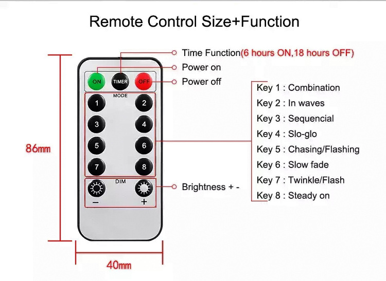 5M 10M Waterproof Remote Control USB Connect Fairy Lights Battery Operated 8 Mode Timer String Copper Wire LED string light