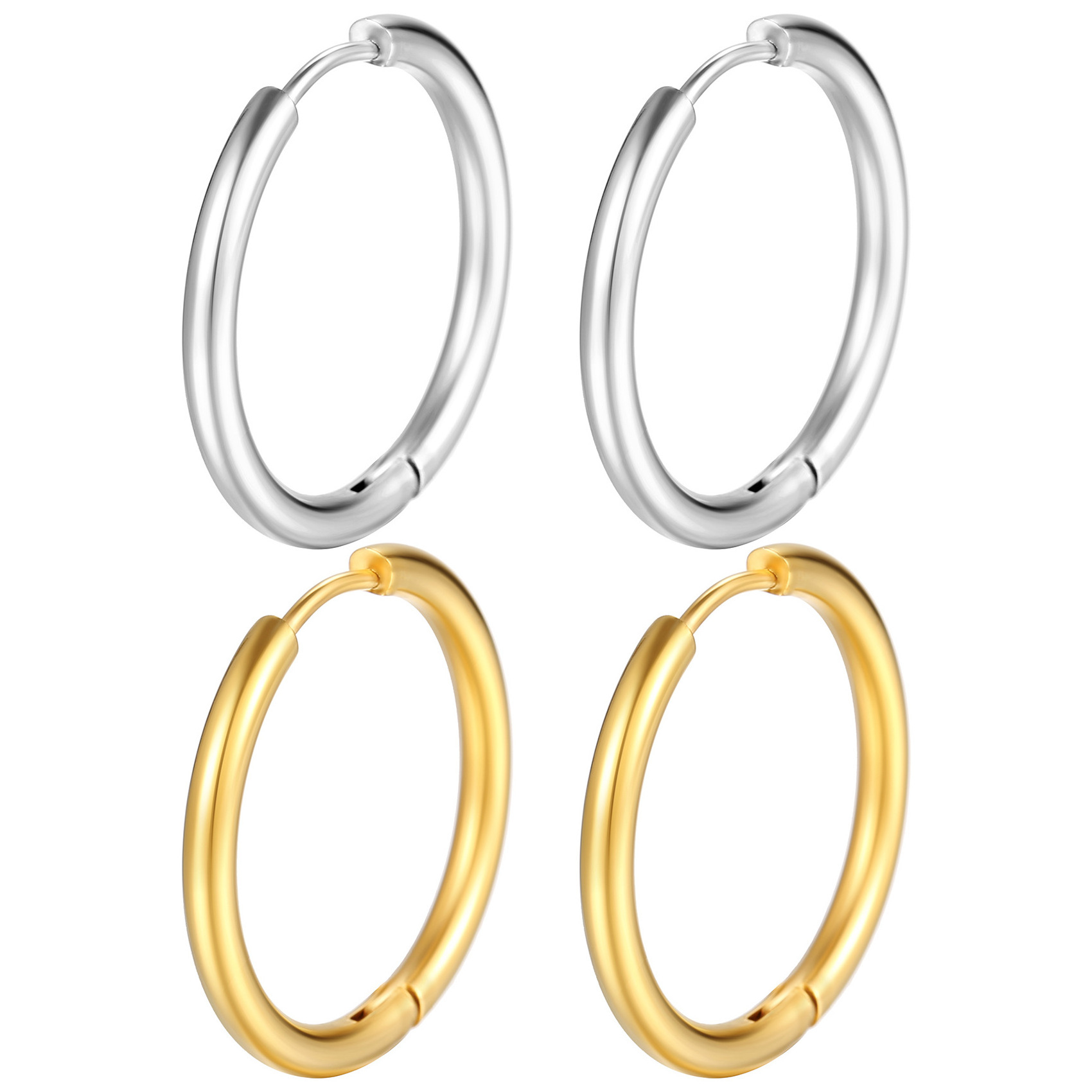 316l Stainless Steel Huggie Hoop Earrings Hypoallergenic Hoop Earrings For Men Women Girls