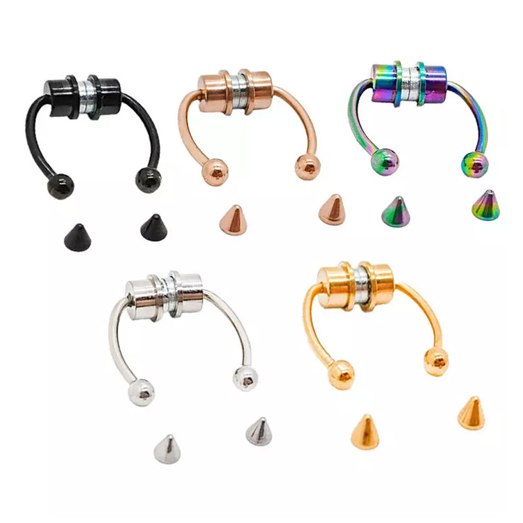 Nose Piercing Jewelry Horseshoe Hoop Nose Ring Stainless Steel Nose Rings