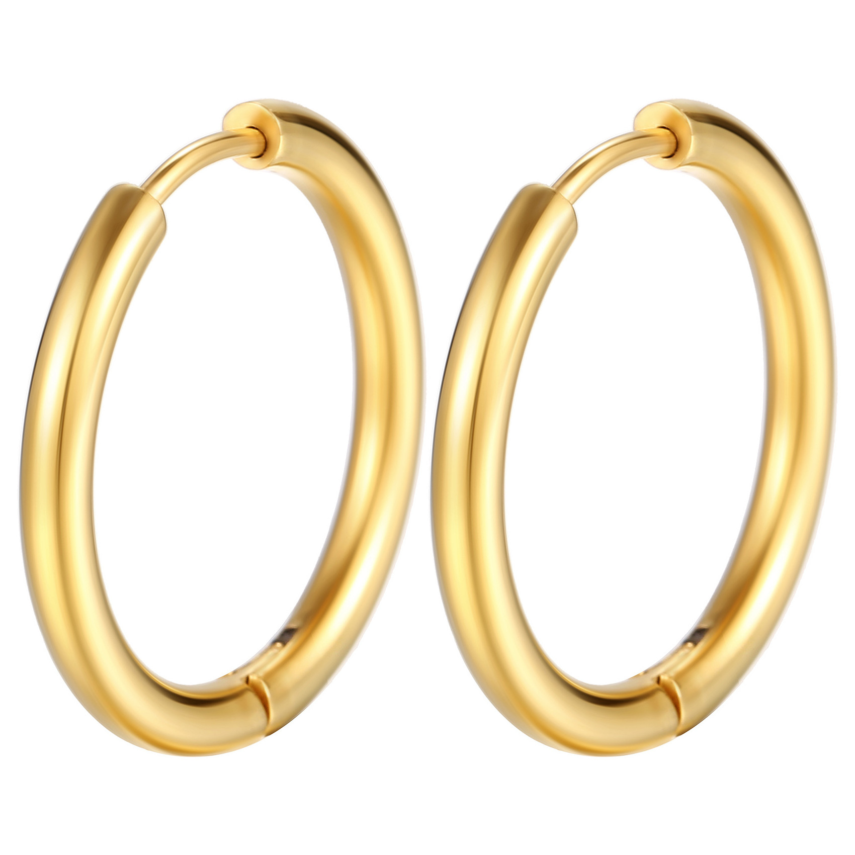 18k Gold Stainless Steel Huggie Hoop Earrings Hypoallergenic Hoop Earrings For Men Women Girls