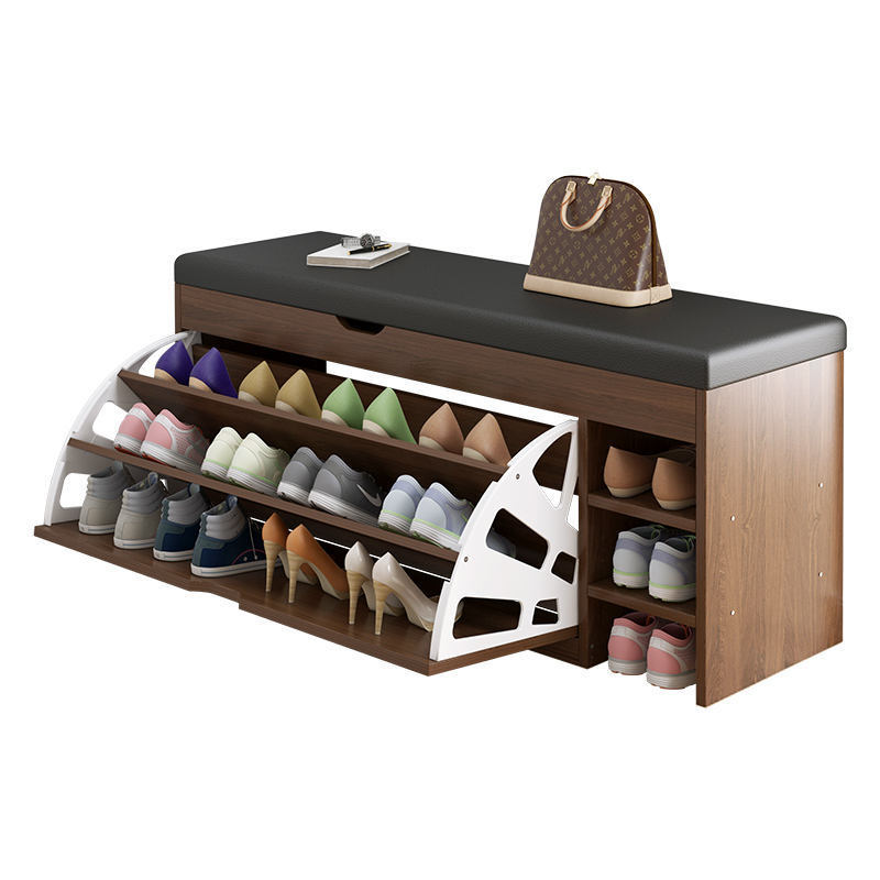 Modern Pu Leather Shoe Storage Bench Shoe Storage Rack Cabinet With Seats Shoe Changing Stool Bench