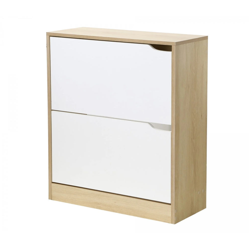 Small Shoe Cabinet Two Layers White Beautiful Good Quality Designs Wood For Home Wooden Shoes Rack