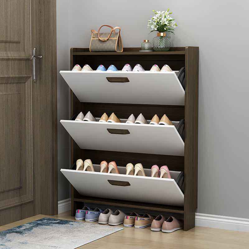 Shoe Rack Black 3 Tier Layer Modern Luxury Living Furniture Holder Shelf Stand Metal Storage Organizer Shoe Rack For Store Home