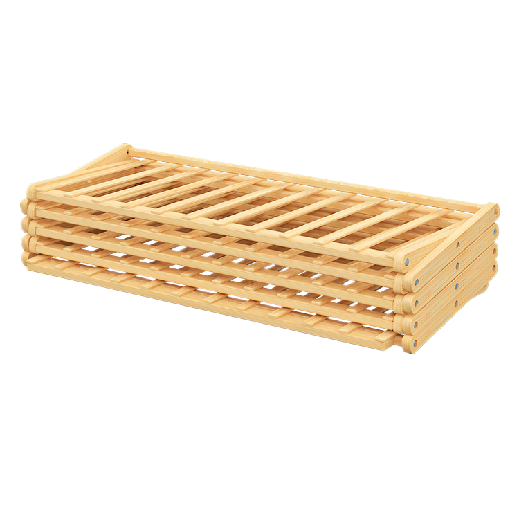 SmileSpace Wholesale Bamboo Foldable Shoe Rack Shoes Rack for Entryways Shoe Organizer for Livingroom