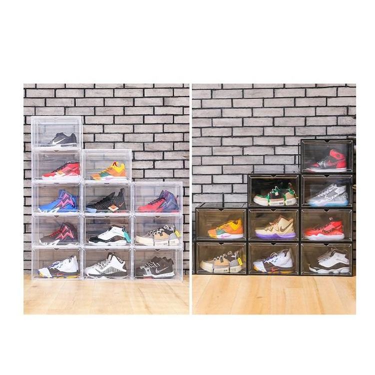 Sports Shoe Crates High Quality Big Rack Folding Shoe Storage Box With Lid