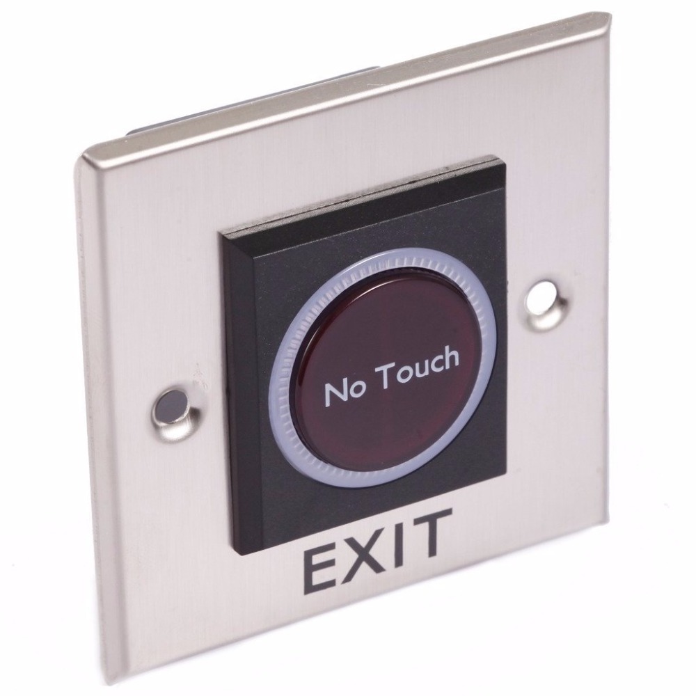 Infrared Sensor NO Touch Exit Button Door Release Switch with LED Indication