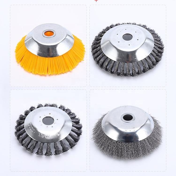 Grass Weed Brush Cutter Blade Steel Wire Wheel Trimmer Head For Garden Weed Cleaning Tool Weed Trimmer Head