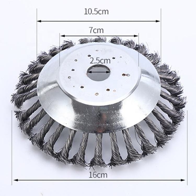 Grass Weed Brush Cutter Blade Steel Wire Wheel Trimmer Head For Garden Weed Cleaning Tool Weed Trimmer Head