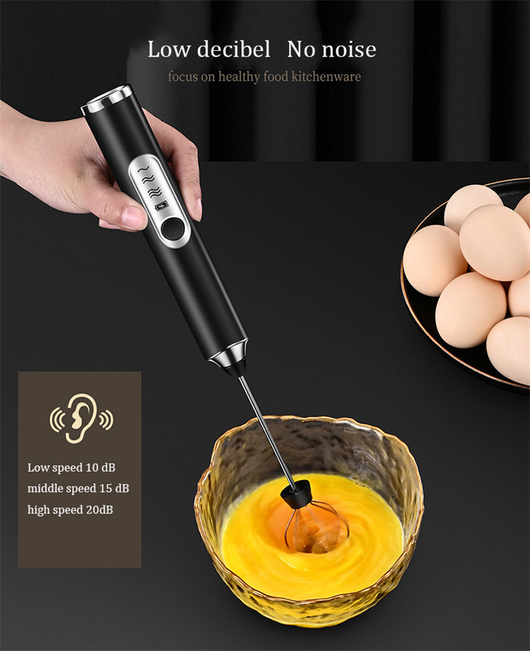 Portable 3-speed handheld  electric milk frother latte Coffee stirring and foaming machine