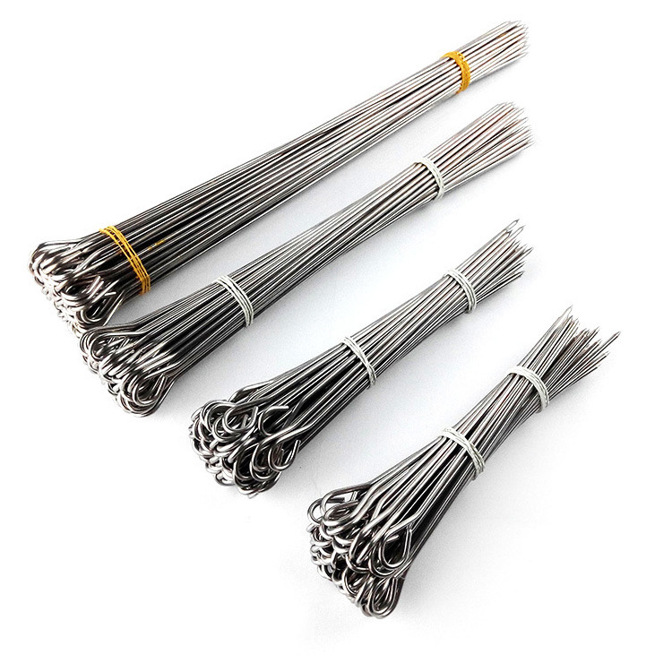 BBQ Accessories Stainless Steel Barbecue Skewers BBQ Needle Sticks Barbeque Tools For Camping Metal Skewers