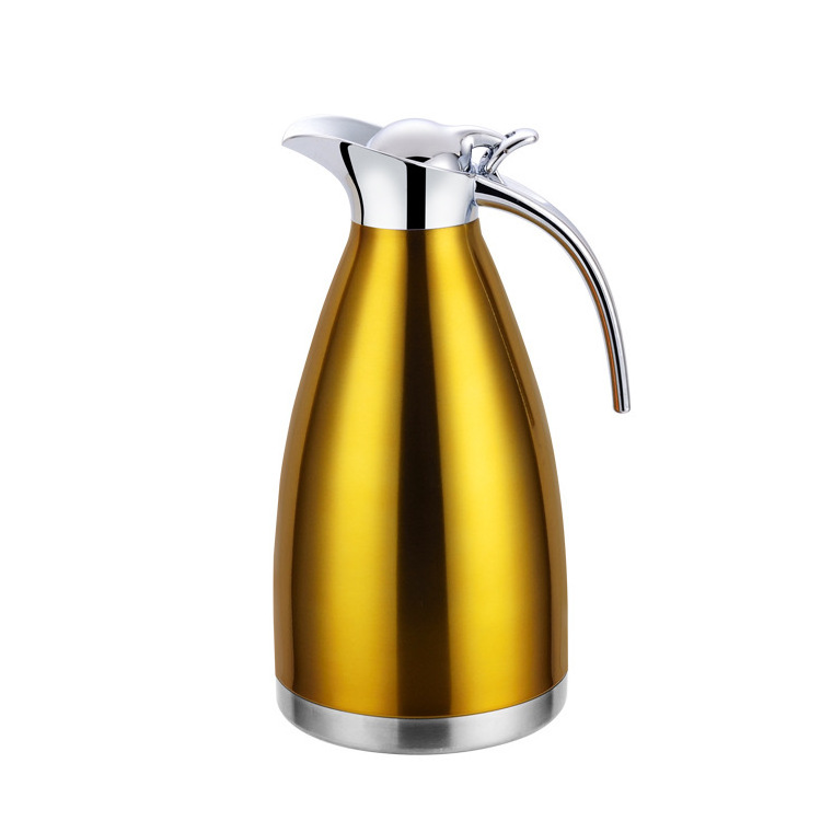 2 Liters Heat Retention Double Walled Vacuum Thermos Insulated Stainless Steel Coffee Thermal Carafe