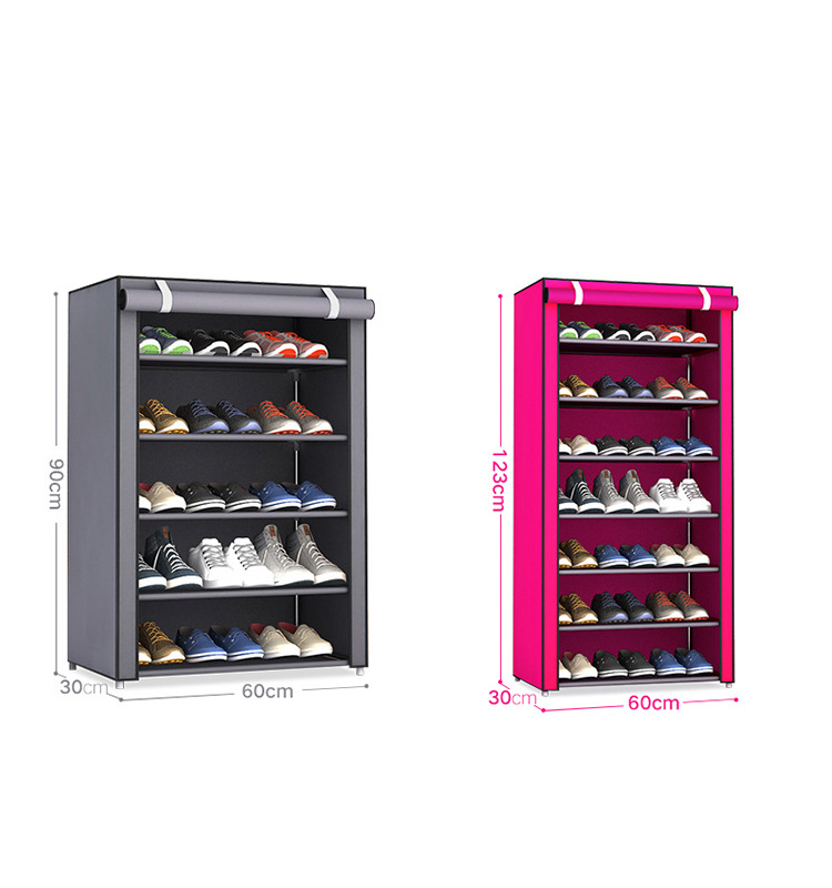 Multilayer Shoe Rack Detachable Dustproof Nonwoven Fabric Cabinet Shoes Organizer Rack and Storage Home Furniture