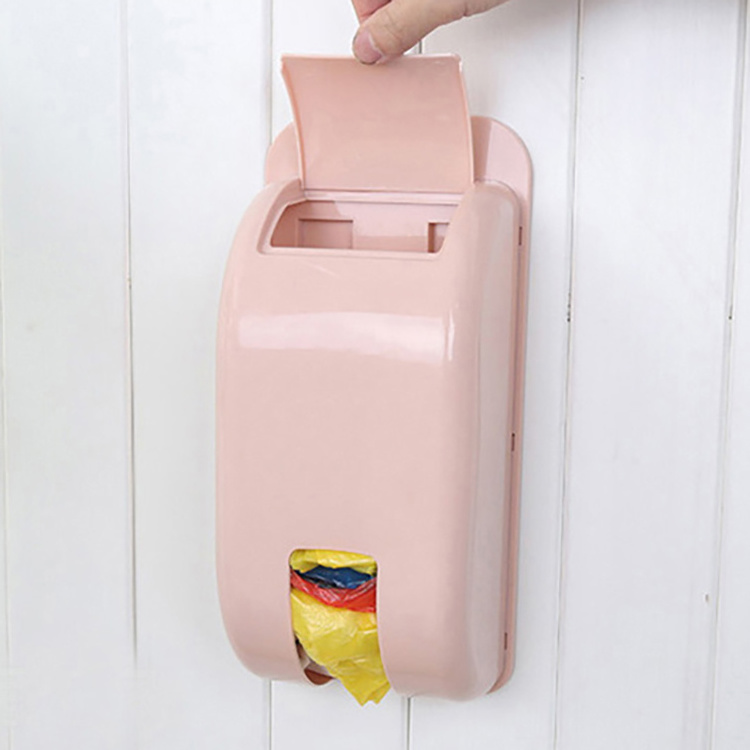 Kitchen Trash Bag Box Multifunctional Shoe Covers Box Wall Mounted Plastic Bag Storage Box