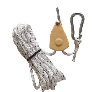 Camping wind rope pulley adjuster tent rope