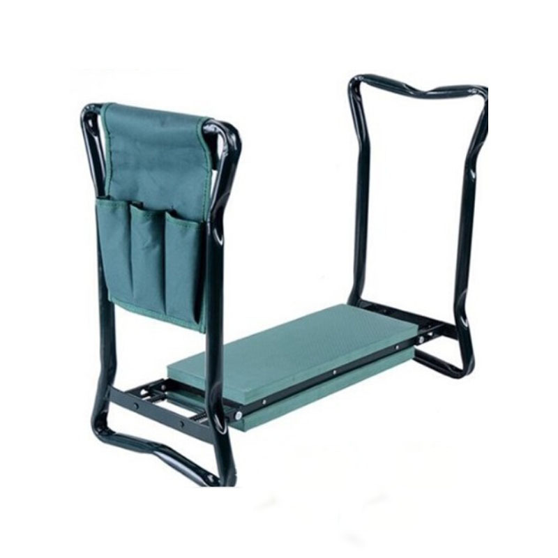 Foldable Garden Kneeler With Tool Bag Green Folding Deep-Seat For Garden Chair With EVA Kneeling Pad