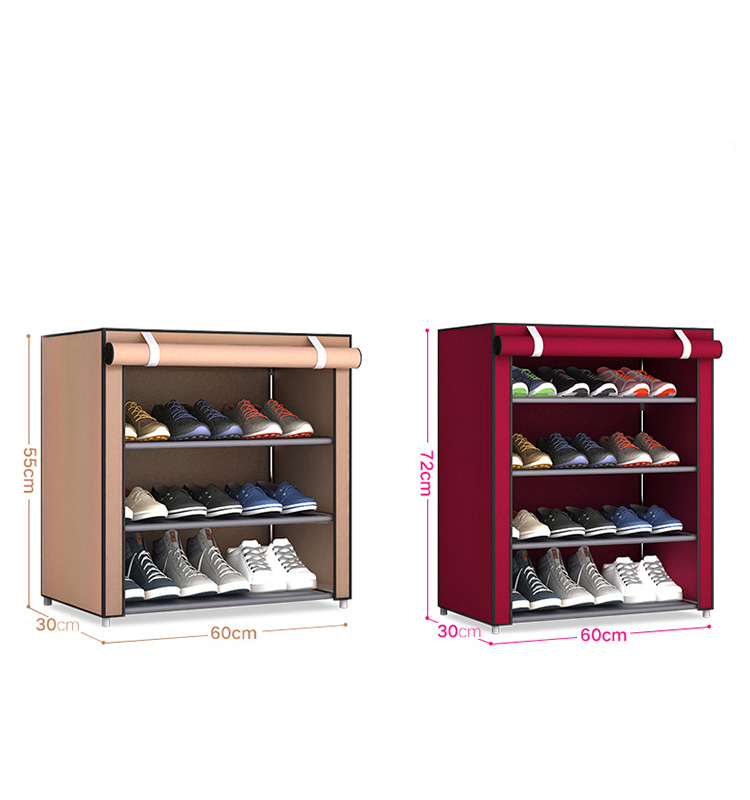 Simple shoe cabinet multi-layer combination shoe rack dustproof household multi-layer simple storage small shoe rack