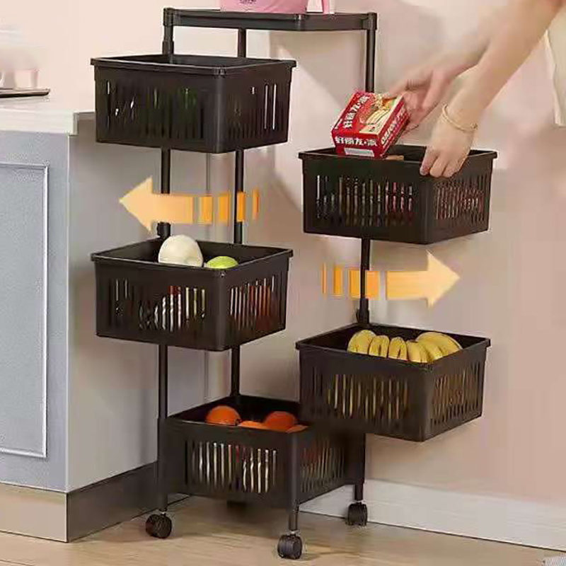 Hot Product Multi-layer Fruit And Vegetable Rotatable Storage Basket