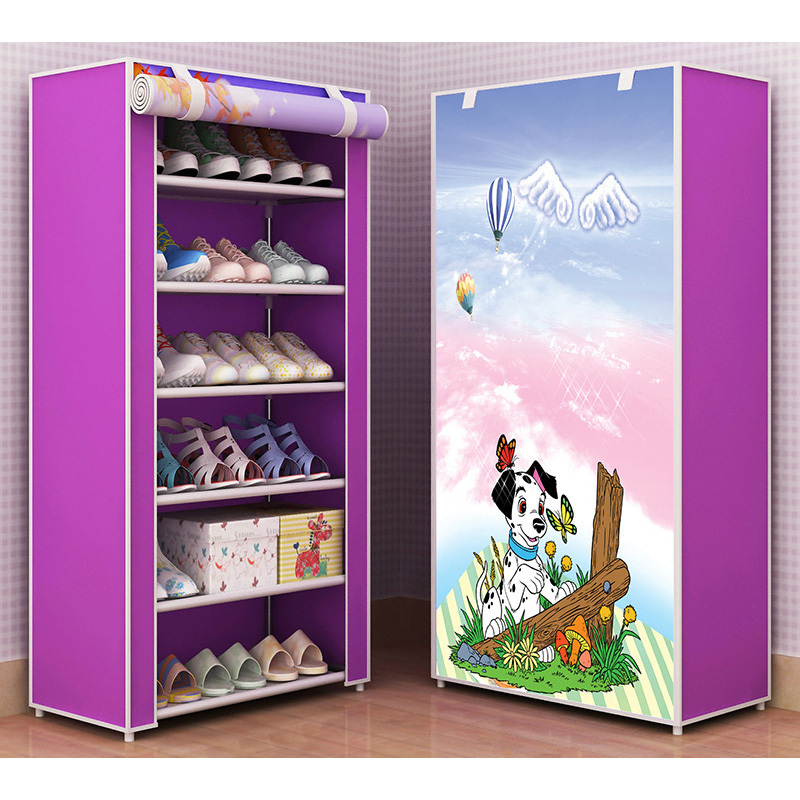 Simple shoe cabinet multi-layer combination shoe rack dustproof household multi-layer simple storage small shoe rack