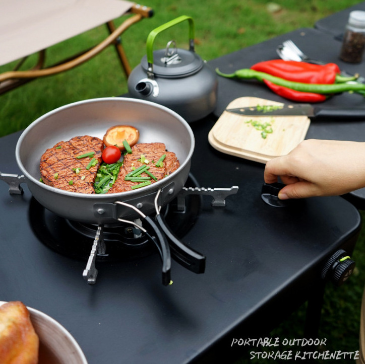 Foldable Mobile Kitchen Portable Camp Kitchen Outdoor Camping Kitchen Table for Camping