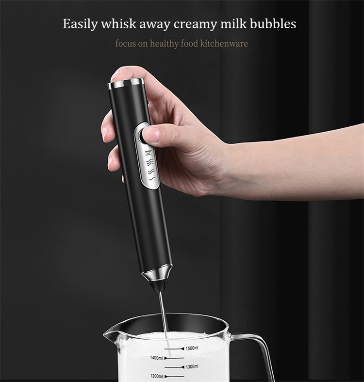 Portable 3-speed handheld  electric milk frother latte Coffee stirring and foaming machine