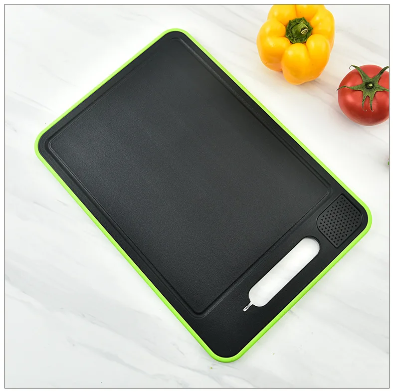 Kitchen Double Side Premium Aluminum Defrosting Plate Plastic Vegetable Cutting Board Set With Garlic Grinder Sharpener