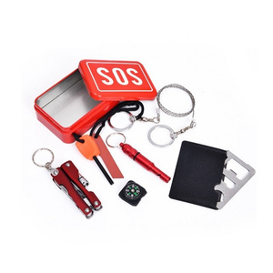 Outdoor Supplies Camping Hiking Wilderness Adventures  Preparedness 7 In 1 Survival Tool Sos Survival Kit