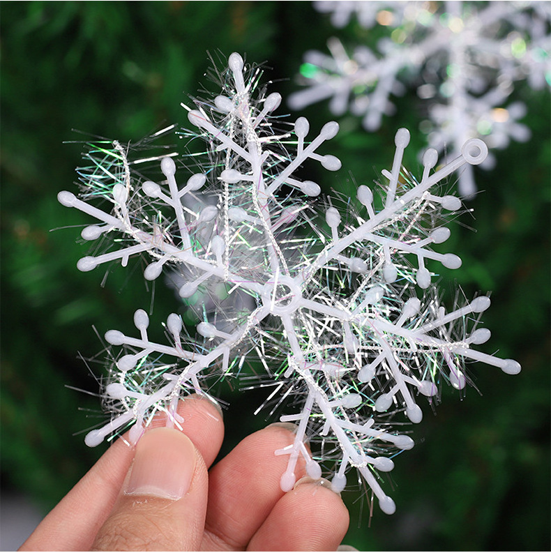 Christmas Window Stickers18cm Large Snowflake Decal Tree Decoration Supplies 1 Pack 3 Pieces Christmas 3d Snowflake