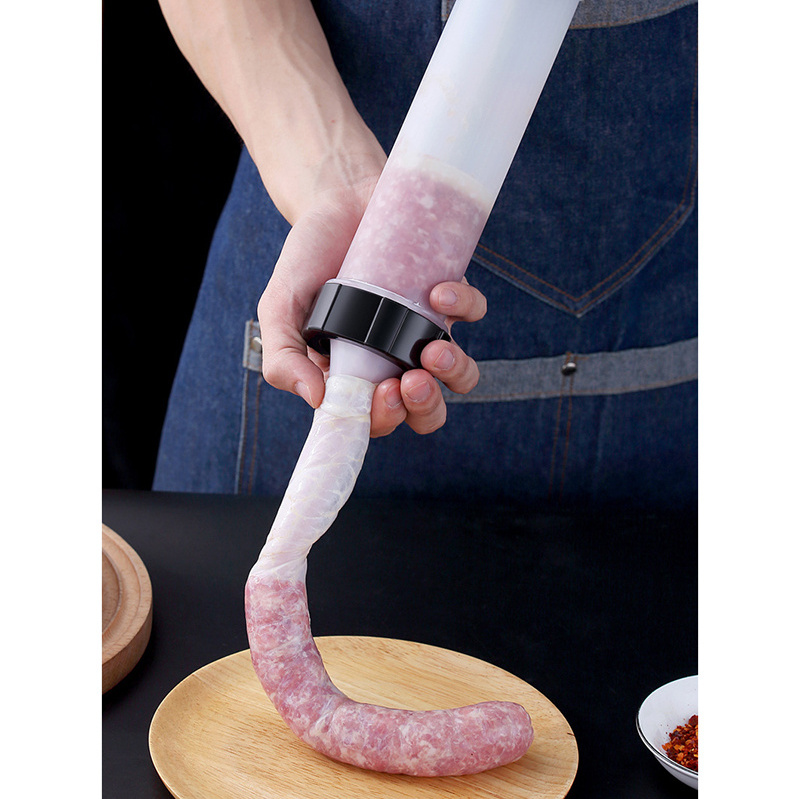 Manual Meat Sausage Machine Filler Stuffer Sausage Salami Maker And Funnel Hand Sausage Wax Intestine Tube