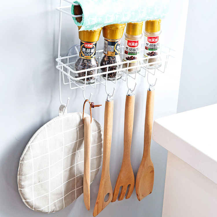 Fresh-keeping Bag Paper Towel Refrigerator Side Wall Storage Rack Fridge Storage Rack Solid Over The Door Organizing Hanger