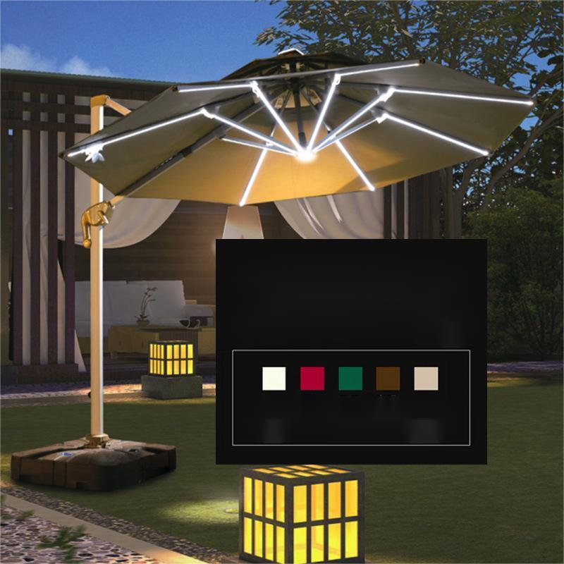 Wholesale Garden Restaurant Cafe Hotel Umbrellas & Bases Solar power Night Garden Foldable Parasol Cantilever Patio Umbrella