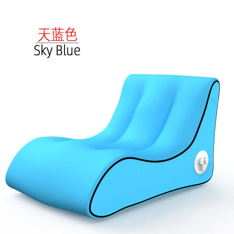 Portable Single Beach Lounger Lazy Inflatable Air Sofa Outdoor Inflatable Seat Inflatable Pool Air Sofa