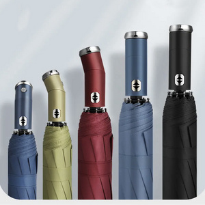 Wholesale Adjustable Durable Flashlight Handle Fully Automatic Umbrella Used For Sunny Day Rainy Day Outdoor