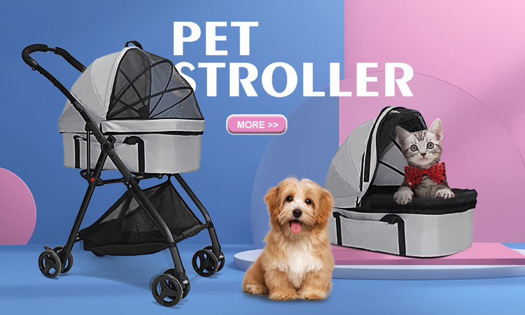 Pet stroller cat dog cage 3 wheels stroller travel folding carrier online