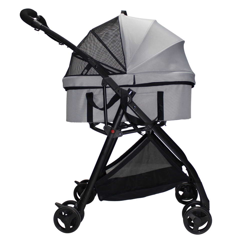 Pet Stroller Dog Cat Cage Carrier Travel Pushchair Foldable 3 IN 1 Seat Wheels Pet Stroller