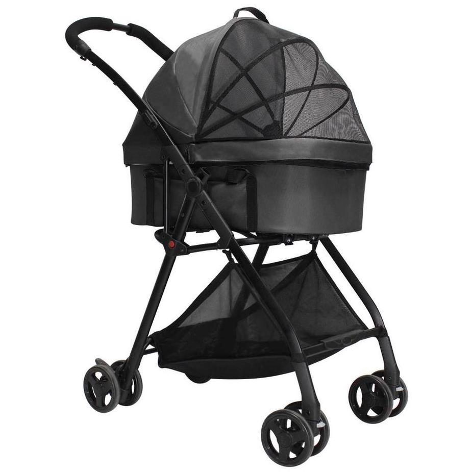 Pet Strollers 4 Wheels Stroller No-zip Pet Jogger Foldable Buggy For Dogs