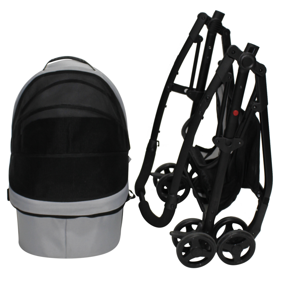 Pet Stroller Dog Cat Cage Carrier Travel Pushchair Foldable 3 IN 1 Seat Wheels Pet Stroller