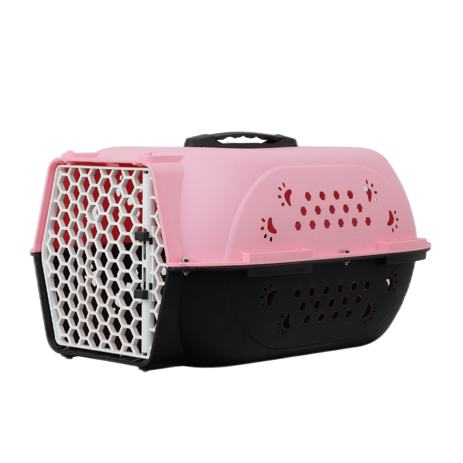 HP-C01S High End Travel Cat Dog Pet Plastic Case Folding Portable Pet Travel Carrier Cat Plastic Crate